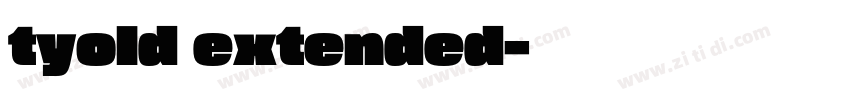 tyold extended字体转换